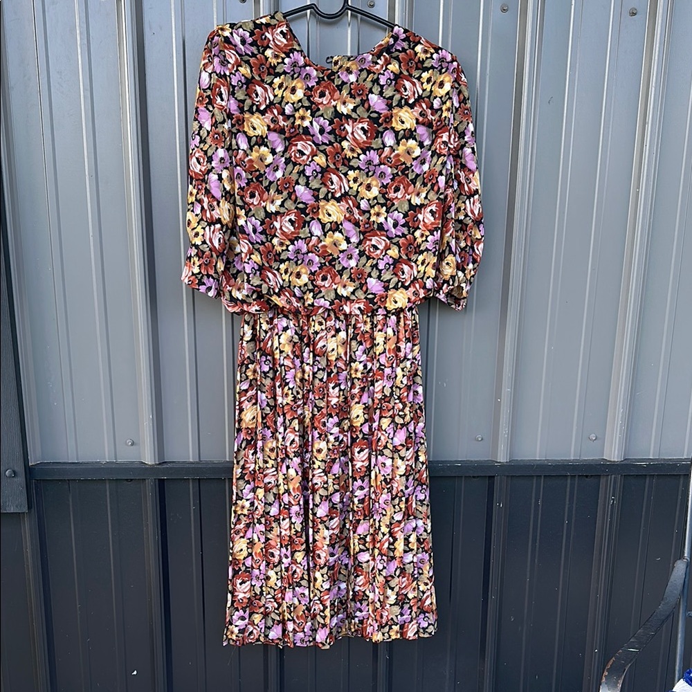 Floral Sheer Vintage Dress Made in the USA